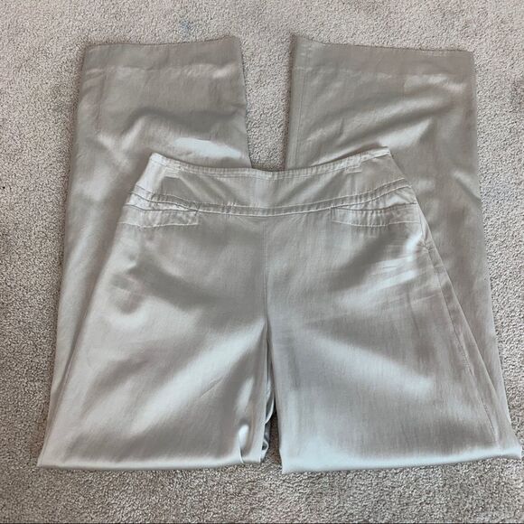 Donna Karan black label Ivory cream satin pants - Picture 4 of 12